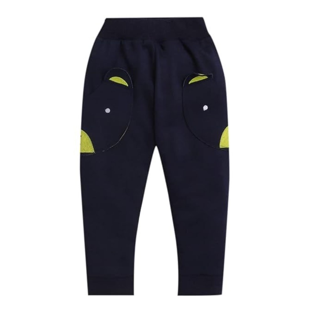 Boys Polyester Text Print Sweatshirt and Pant Set In Blue Color