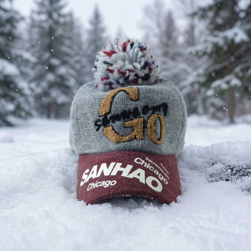 Trendy Winter Baseball Style Woolen Cap (1 Pc)