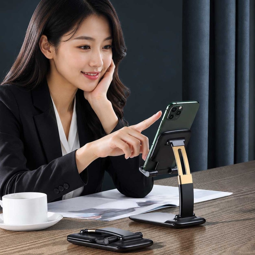 1286 Phone Holder For Table Foldable Universal Mobile Stand For Desk