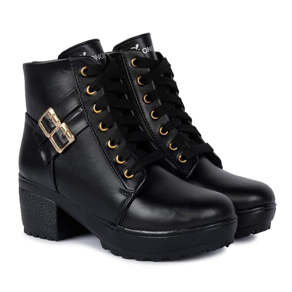 Longwalk Women Fashion Casual Boot High Ankle Heel for Girls Boot