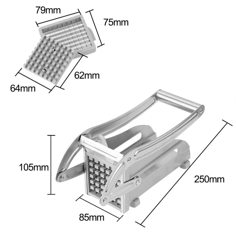 FRENCH FRIES POTATO CHIPS STRIP CUTTER MACHINE WITH BLADE  -Blade Sizes included to slice