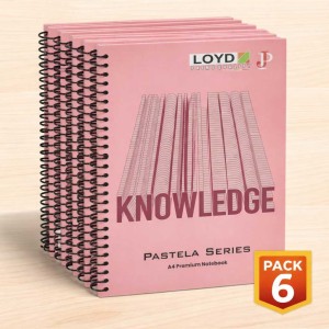 LOYD - PRIME QUALITY Spiral Notebook Set| Rulled Notebook 200 pages | A4 Size | 29.7*21 cm size |Pack of 6