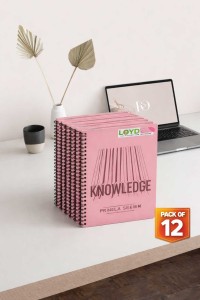 LOYD - PRIME QUALITY Spiral Notebook Set| Rulled Notebook 200 pages | A4 Size | 29.7*21 cm size |Pack of 12