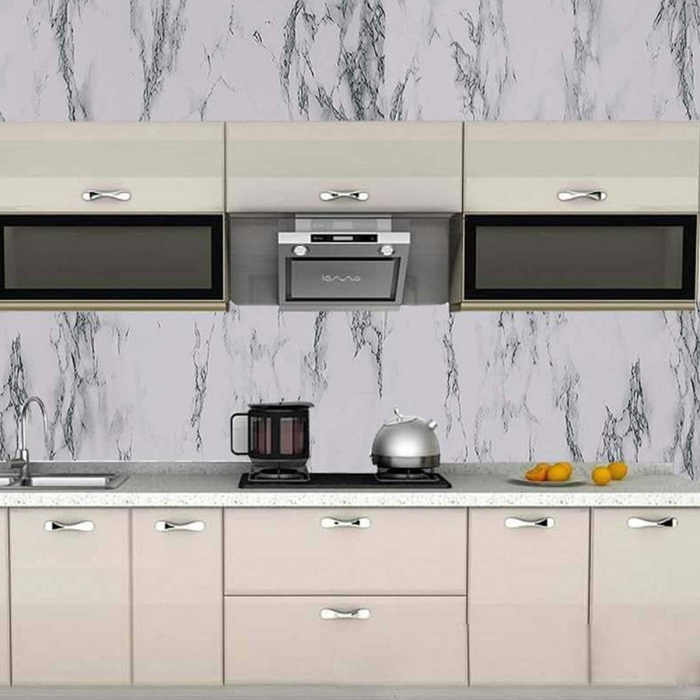 Adhesive Marble Kitchen Wallpaper 2m x 60cm – Peel & Stick