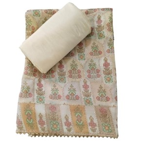 Nari Clothing Woman's Organza Digital Print Unstitched Salwar Suit Dress Material With Dupatta